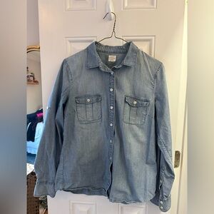 J. Crew Classic Blue Denim Shirt